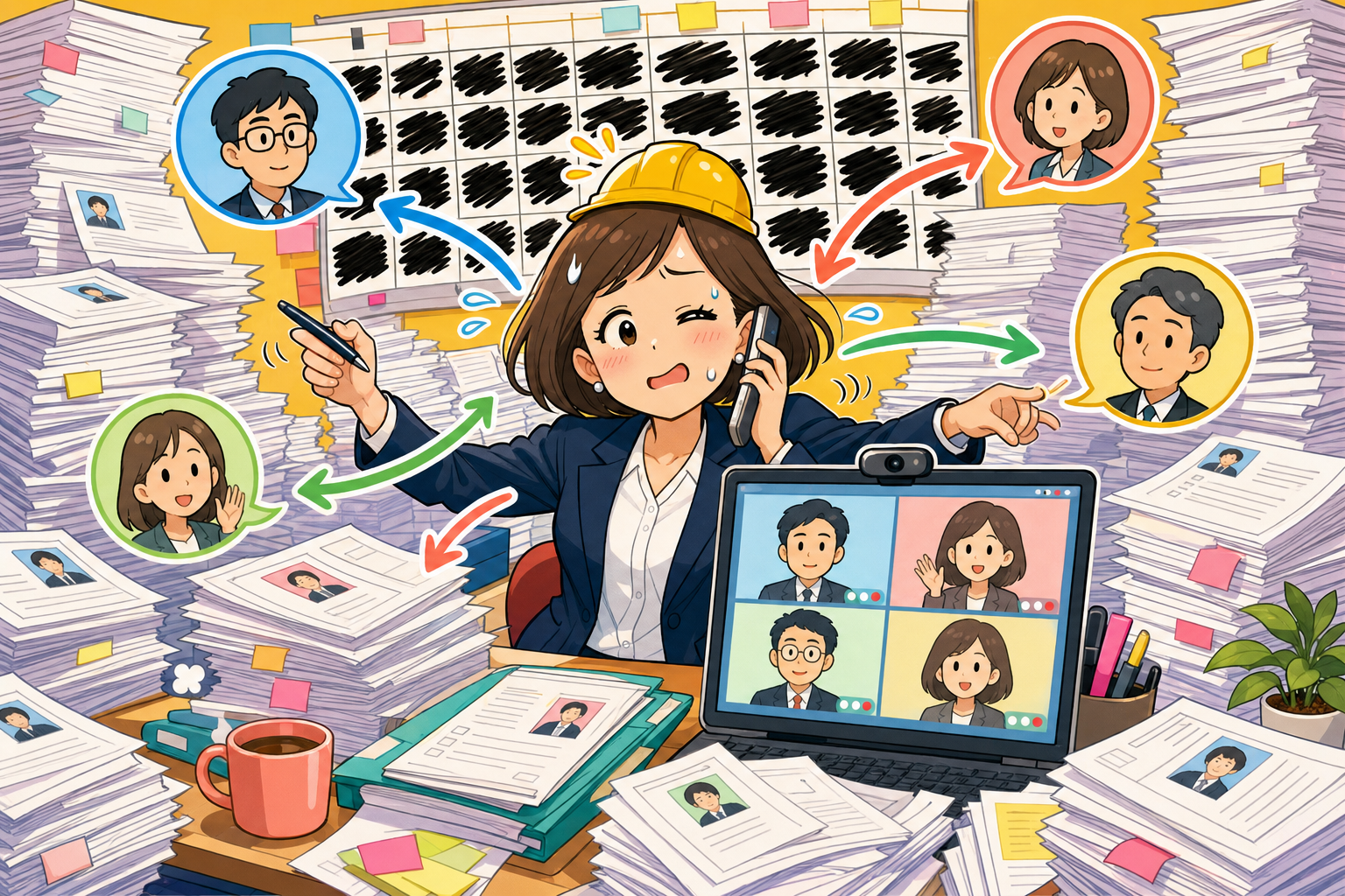 情景：採用対応に一日を費やす担当者